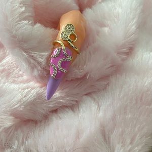 Costume nail jewelry rings. Enhance your manicure. One size some are adjustable